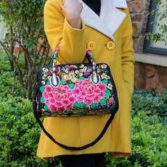 Women's Vintage Embroidered Tote Bag, Ethnic Satchel Bag, All-Match Shoulder Bag - Shah S. Sahota