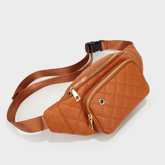 Simple Rhombus Pattern Crossbody Waist Bag - Shah S. Sahota