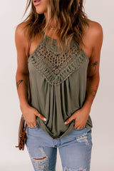 Crochet Lace Detail Tank Top - Shah S. Sahota