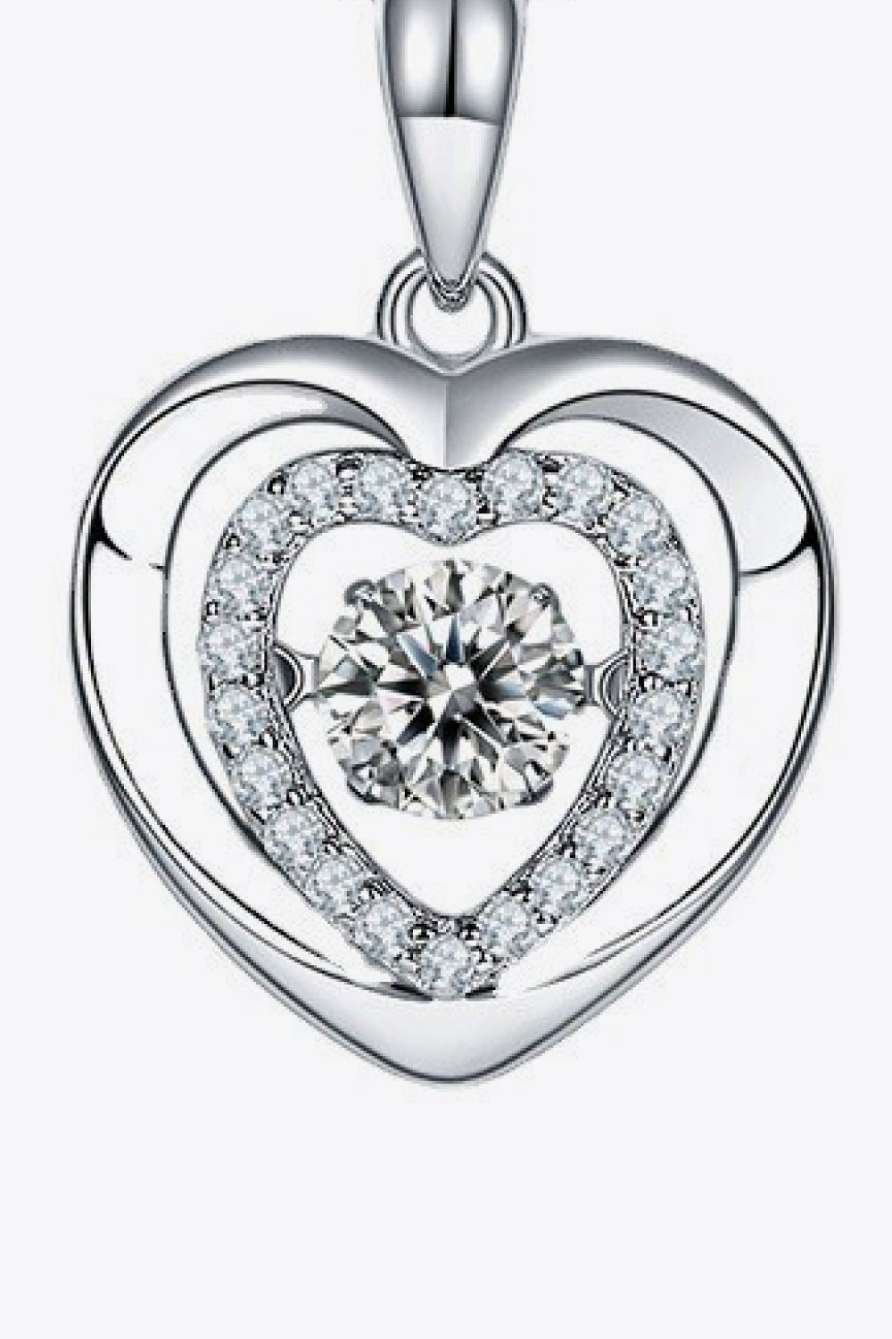 Moissanite Heart Pendant Necklace - Shah S. Sahota