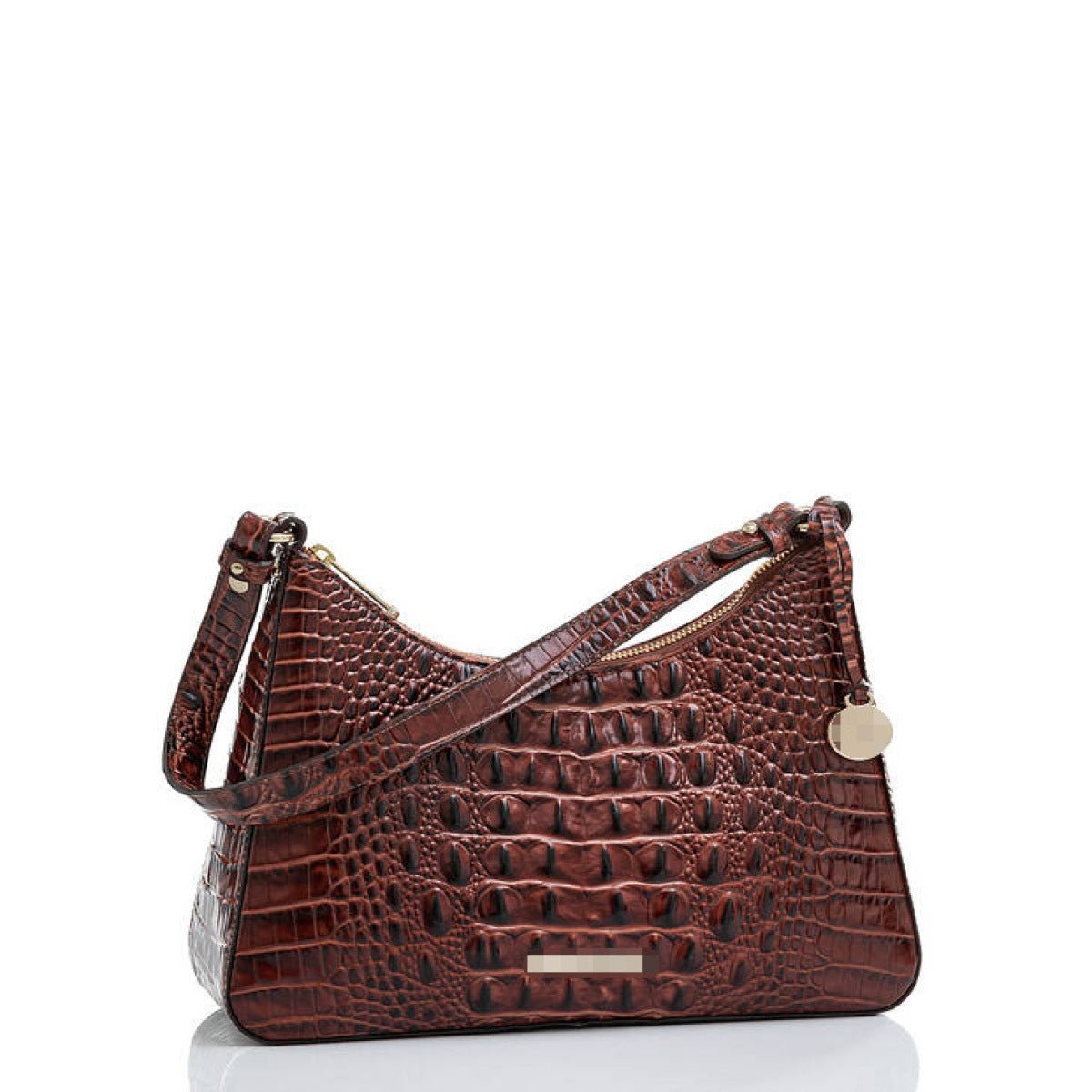 Retro Crocodile Pattern Baguette Bag - Shah S. Sahota