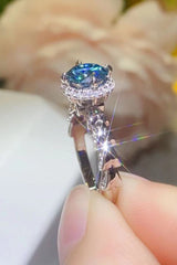925 Sterling Silver 1 Carat Moissanite Cluster Ring - Shah S. Sahota
