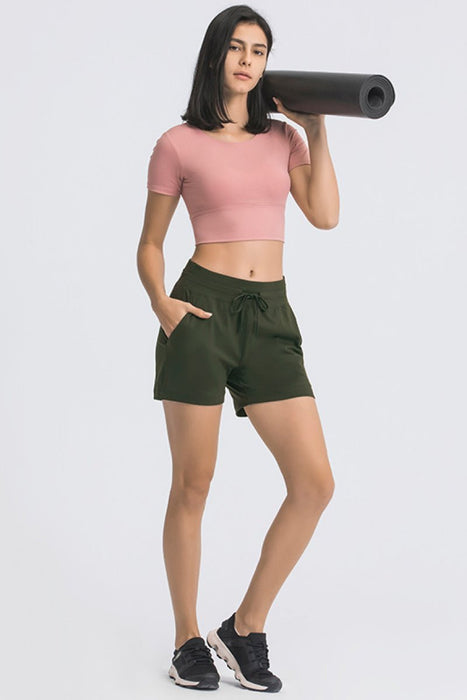 Waist Tie Active Shorts - Shah S. Sahota