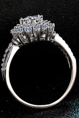 Moissanite Flower-Shape Split Shank Ring - Shah S. Sahota
