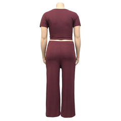 Women‘s Solid Color Two Piece Set - Shah S. Sahota