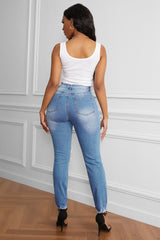Raw Cut Frayed Hem Jeans - Shah S. Sahota