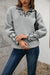 Snakeskin Print Sherpa Quarter-Zip Sweatshirt - Shah S. Sahota