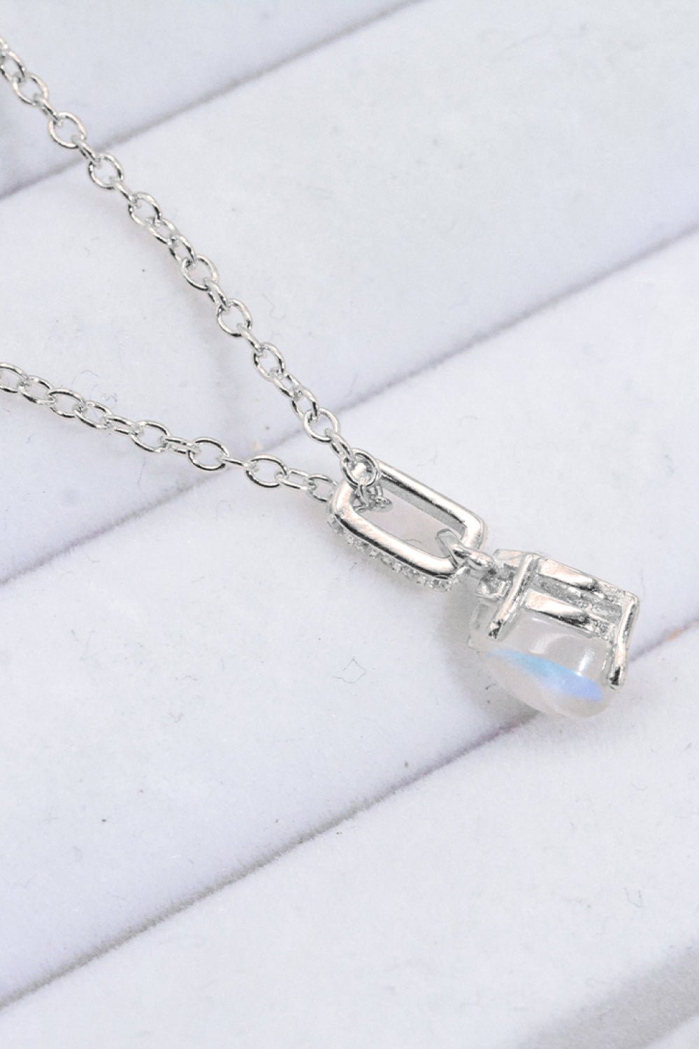 Moonstone Teardrop Pendant Necklace - Shah S. Sahota