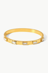 18K Gold Plated Inlaid Cubic Zirconia Bracelet - Shah S. Sahota