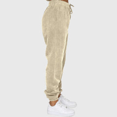Corduroy Crew Neck Pullover Long Sleeve Sweatshirts & TiePants Two-Piece Sets - Shah S. Sahota