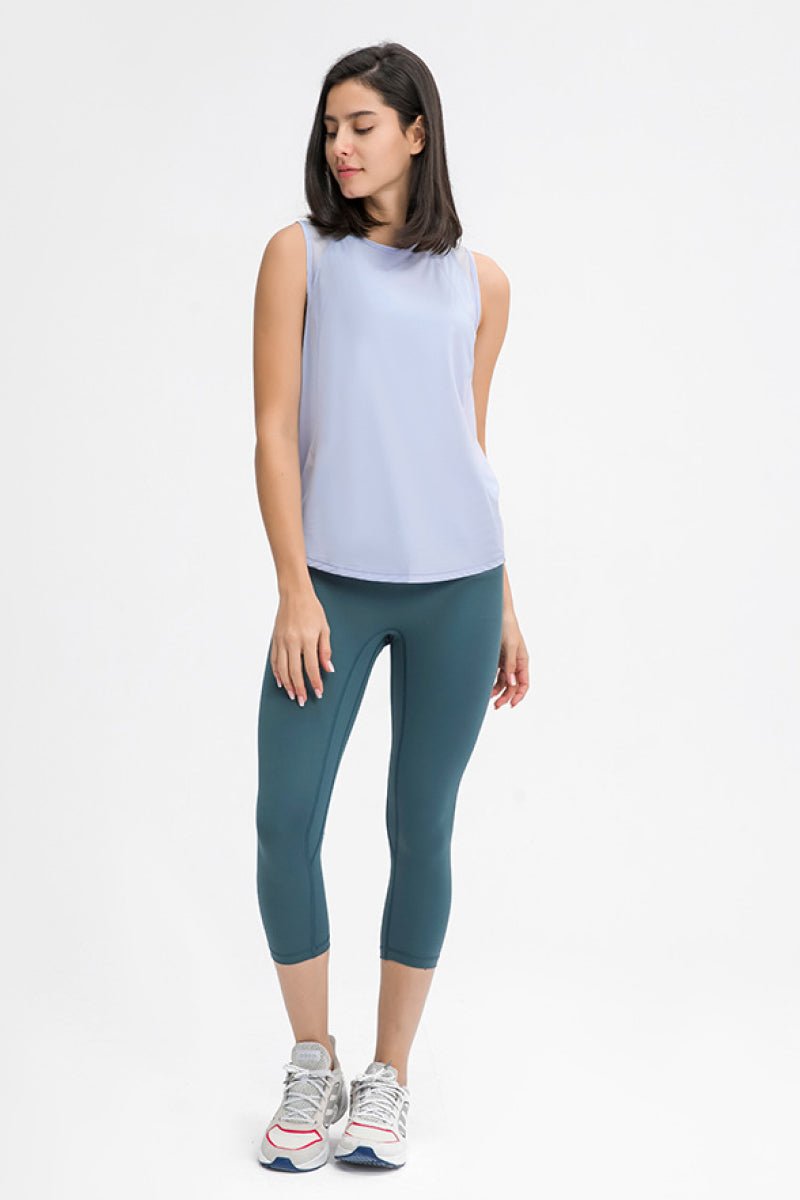 Cut Out Back Active Tank - Shah S. Sahota