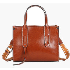 High-Capacity Oil Wax Cowhide Zipper Tote - Shah S. Sahota