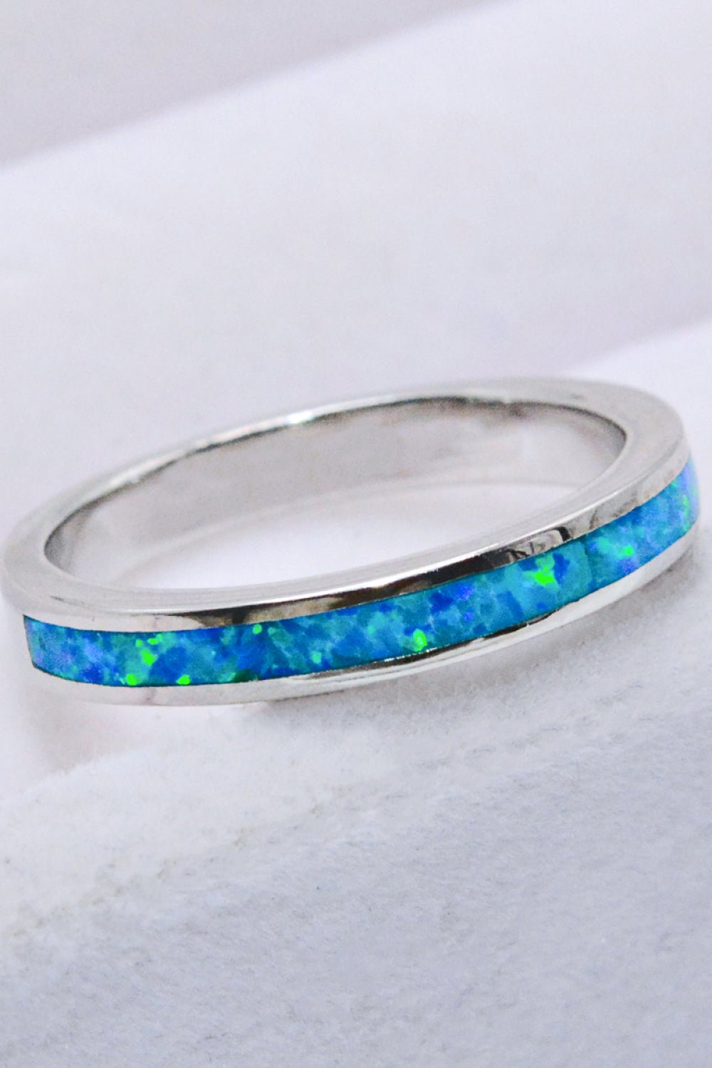 925 Sterling Silver Opal Ring in Sky Blue - Shah S. Sahota