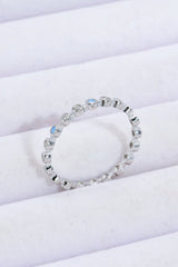 925 Sterling Silver Zircon and Natural Moonstone Ring - Shah S. Sahota