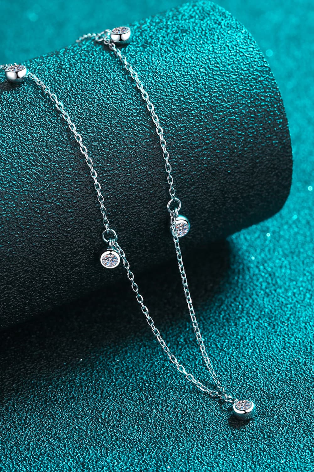 Moissanite Rhodium-Plated Necklace - Shah S. Sahota