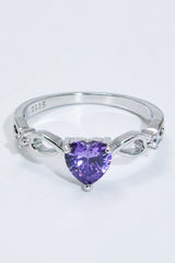 Crystal Heart 925 Sterling Silver Ring - Shah S. Sahota