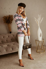 Lapel Long Sleeve Plaid Blaze - Shah S. Sahota