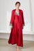 Contrast Lace Trim Satin Night Dress and Robe Set - Shah S. Sahota