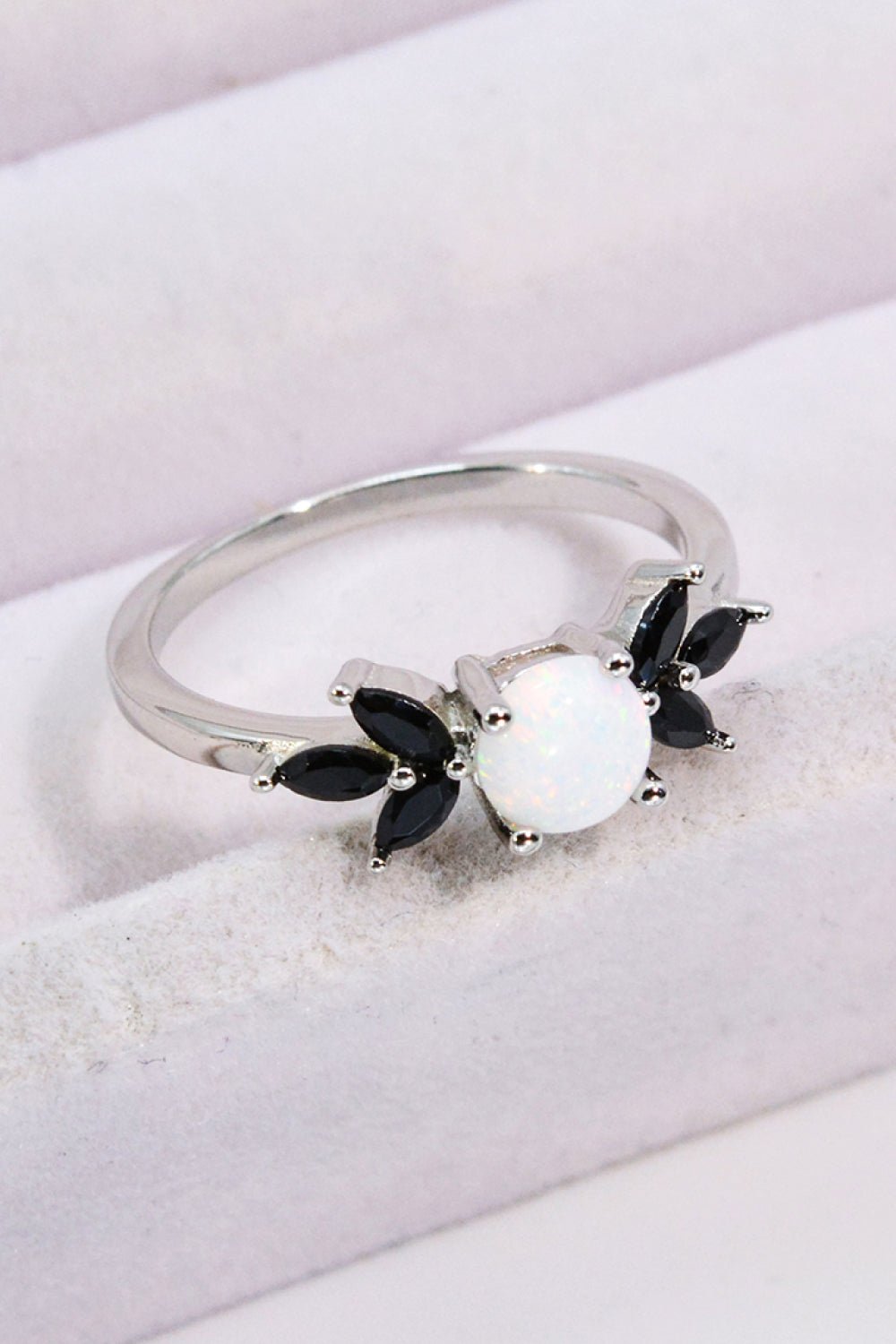 Opal and Zircon Contrast Ring - Shah S. Sahota