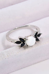Opal and Zircon Contrast Ring - Shah S. Sahota