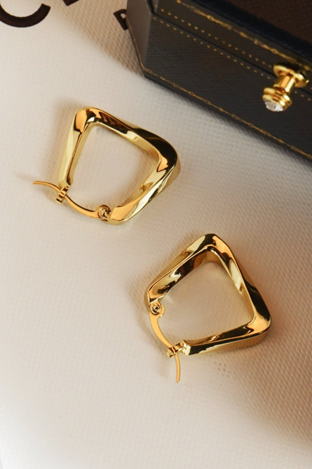 18K Gold Plated Irregular Geometric Earrings - Shah S. Sahota