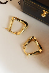 18K Gold Plated Irregular Geometric Earrings - Shah S. Sahota