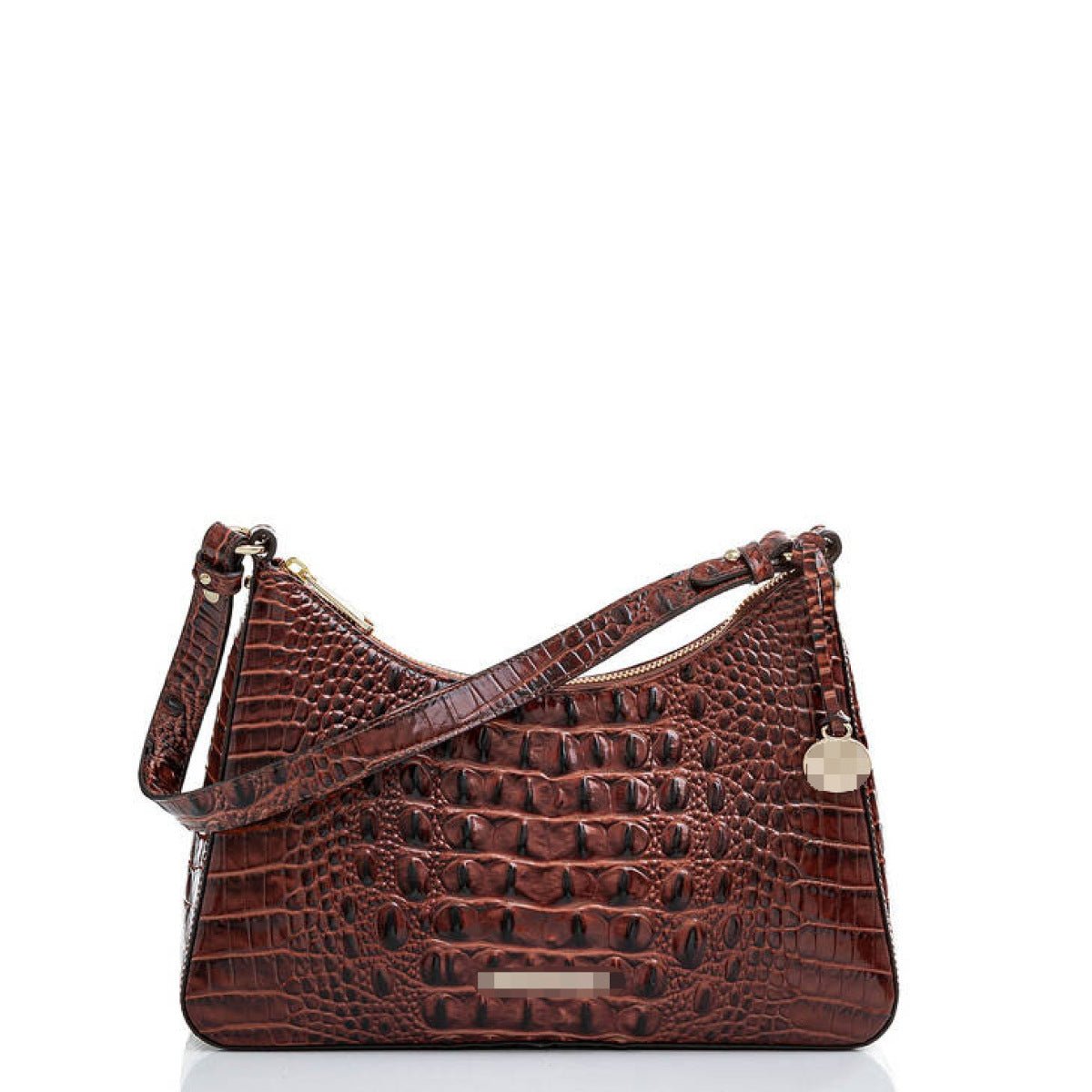 Retro Crocodile Pattern Baguette Bag - Shah S. Sahota