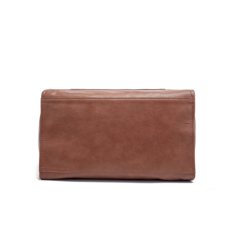 Retro Large Capacity Waxy Leather Tote Bag - Shah S. Sahota