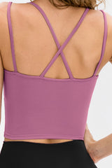 Double-Strap Cropped Yoga Cami - Shah S. Sahota