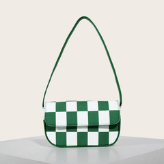 Retro Plaid Square Baguette Bag - Shah S. Sahota