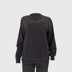 Corduroy Crew Neck Pullover Long Sleeve Sweatshirts & TiePants Two-Piece Sets - Shah S. Sahota