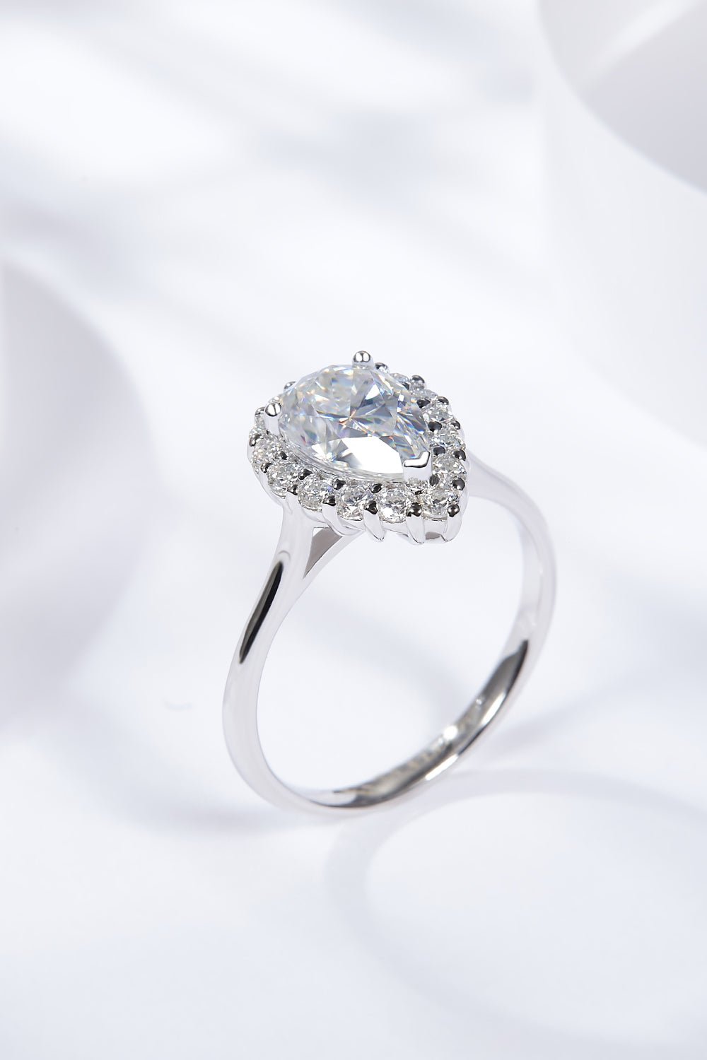 1.5 Carat Moissanite Teardrop Ring - Shah S. Sahota