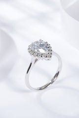 1.5 Carat Moissanite Teardrop Ring - Shah S. Sahota