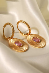 Stainless Steel Oval Dangle Earrings - Shah S. Sahota