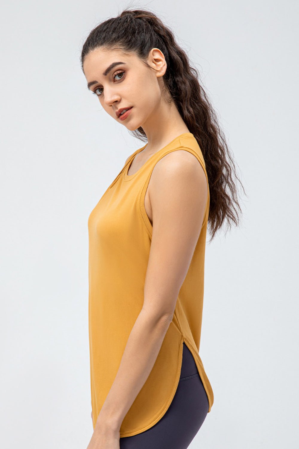 Cutout Side Slit Athletic Tank - Shah S. Sahota