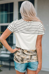 Camo Color Block Pocket Tee - Shah S. Sahota