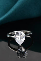 Classic Teardrop 2 Carat Moissanite Ring - Shah S. Sahota