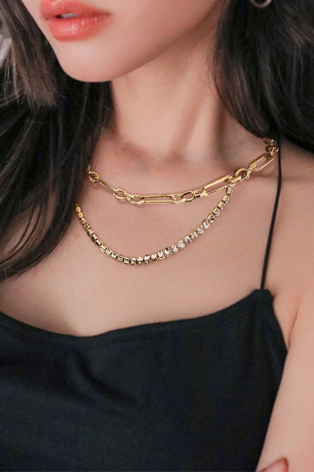 18K Gold Plated Glass Stone Necklace - Shah S. Sahota
