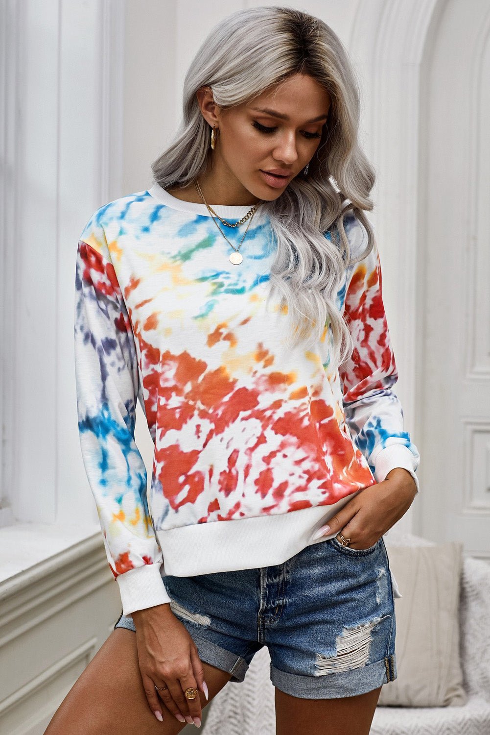 Tie-Dye High Low Sweatshirt - Shah S. Sahota