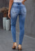 Medium Wash Distressed Skinny Jeans - Shah S. Sahota