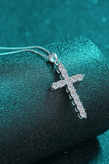 925 Sterling Silver Cross Moissanite Necklace - Shah S. Sahota