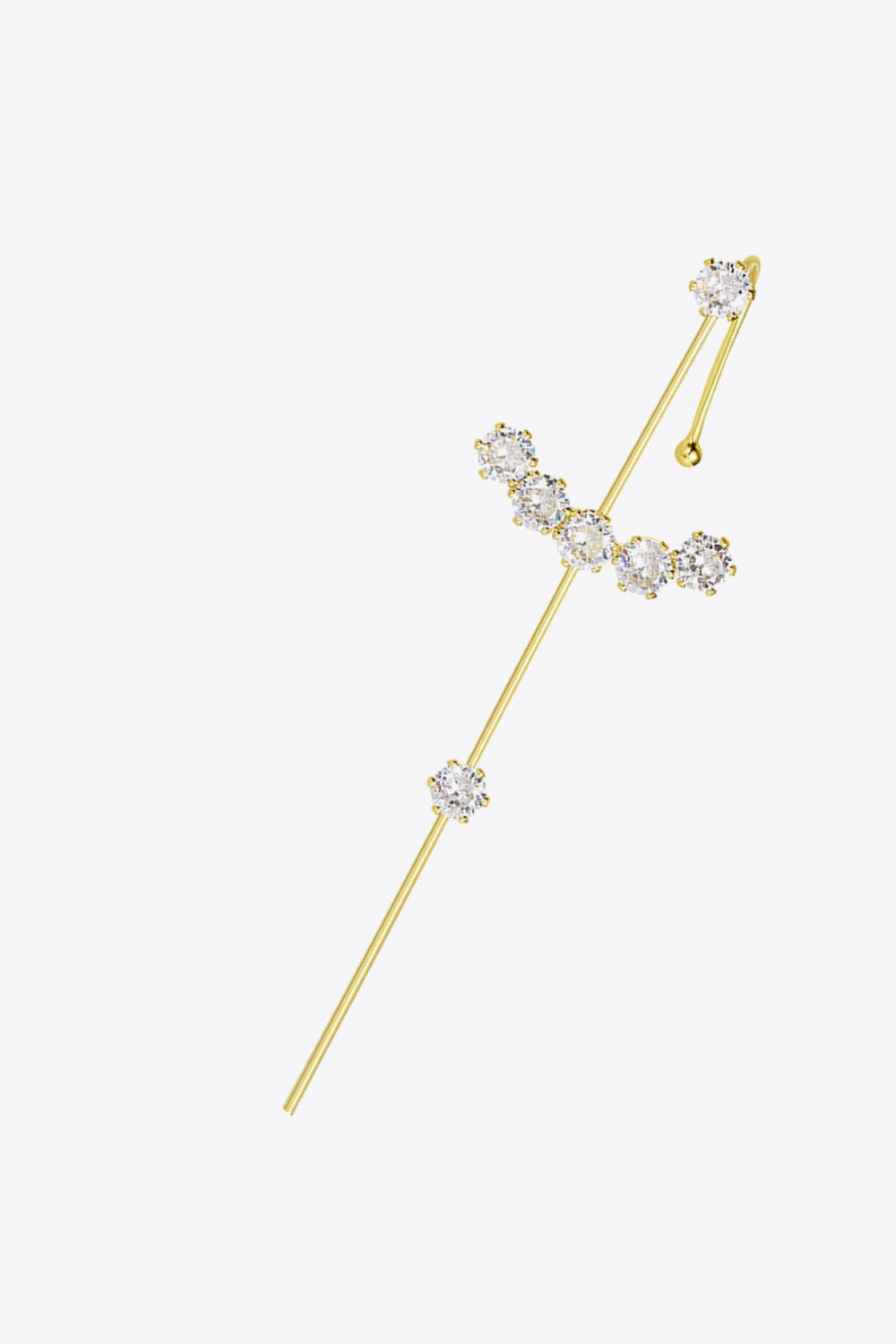 18K Gold-Plated Zircon Crawler Earrings - Shah S. Sahota