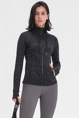 Drawstring Detail Zip Up Sports Jacket with Pockets - Shah S. Sahota