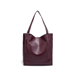 Retro Large Capacity Waxy Leather Tote Bag - Shah S. Sahota