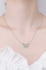 Moissanite Butterfly Pendant Necklace - Shah S. Sahota