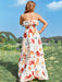 Floral Strapless Frill Trim Tiered Dress - Shah S. Sahota