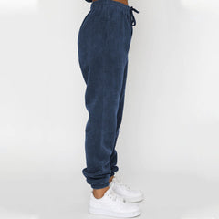 Corduroy Crew Neck Pullover Long Sleeve Sweatshirts & TiePants Two-Piece Sets - Shah S. Sahota