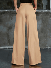 Zebra Striped Wide Leg Pants - Shah S. Sahota