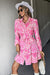 Printed Long Sleeve Belted Shirt Dress - Shah S. Sahota