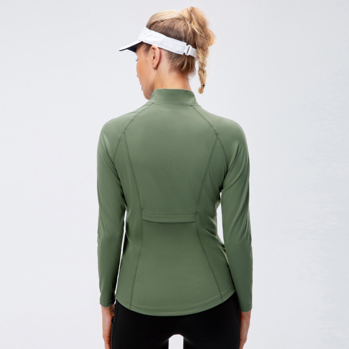 Tight Elastic Zipper Up Track Jacket With Pockets - Shah S. Sahota